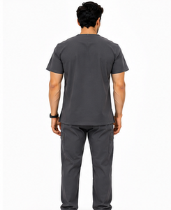 Conjunto de uniforme médico para hombre, estilo jogger, transpirable, con spandex, para hospital, enfermería, cómodo, moderno y duradero. - Product Image 2