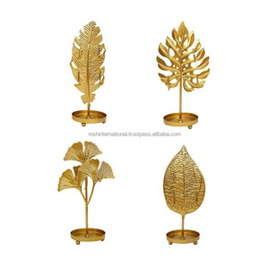 Chandelier géométrique européen en fil métallique, porte-bougie en fer, ensemble de bougeoirs en maille, décoration de la maison, chandelier de centre de mariage - Product Image 1