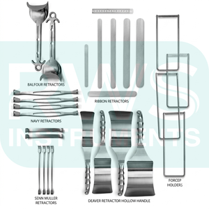Juego de 197 Piezas de Instrumentos Quirúrgicos para Laparotomía, Acero Inoxidable, Reutilizables, Autoclavables, Kit de Cirugía Abdominal para Hospital - Product Image 2