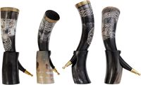 Corne à boire en corne de buffle naturelle, mug viking, gravé sur mesure, chopes médiévales nordiques
