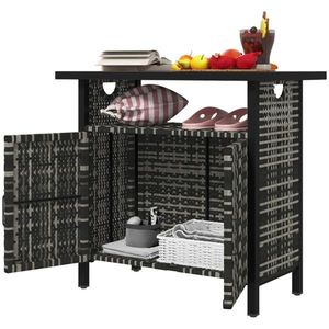 Mobiletto Rustico in Rattan con Design Chiudibile a Chiave - Product Image 5