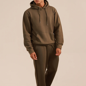 Sudadera con Capucha para Hombre, Color Verde Oliva, Poliéster/Algodón, Felpa, Corte Regular, Color Sólido, Invierno, Ecológica, Transpirable - Product Image 4