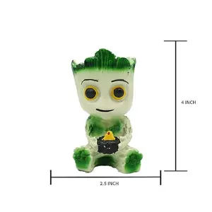 Jardinière en forme d'arbre pour bébé, adorable jardinière en résine, figurine d'arbre de dessin animé, plante décorative de bureau - Product Image 2