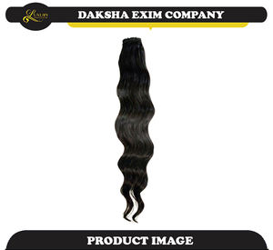 Recién llegado, paquetes de cabello humano virgen Remy crudo, 20-30 pulgadas, máquina ondulada de cuerpo suave, trama doble de exportadores indios, todos los colores - Product Image 4