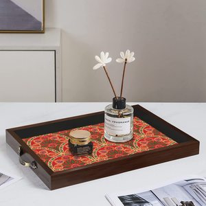 Bandeja de Servir de Madera de Diseño Vintage de Alta Calidad con Asas, Bandejas Decorativas de Madera Hechas a Mano, Duraderas y Largas, para la Venta - Product Image 2