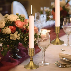 <b>Brass</b> <b>Candlestick</b> <b>Holders</b> Taper Candle <b>Holders</b> Gold Candle Stick <b>Holders</b> for Wedding Christmas Birthday Party Holiday Decor - Product Image 3