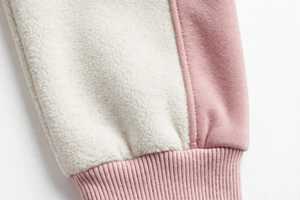 Ensemble de survêtement d'hiver décontracté unisexe en coton 100% écologique, sweat-shirt à capuche et pantalon de jogging rose à blocs de couleur, deux pièces - Product Image 5