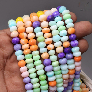 Cuentas de piedras preciosas sueltas de ópalo de caramelo multicolor de alta calidad para hacer joyas, cuentas de ópalo de 8mm de mayorista - Product Image 6