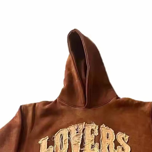 Sweat à capuche homme personnalisé avec logo, en coton mélangé épais, coupe décontractée, imprimé et vieilli, idéal pour l'hiver (ODM) - Product Image 2
