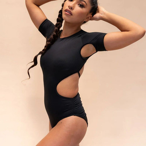 Nouvelle Arrivée Combinaison de Sport Femme Respirante Extensible Ajustée pour Pole Dance et Fitness, Coupe Sculptante en Spandex/Nylon Personnalisable - Product Image 4