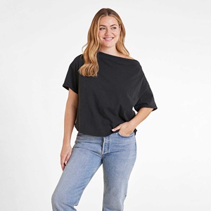 2026 Summer Casual <b>Woman's</b> Eco-Friendly Loose Regular <b>Top</b> Breathable Short-Sleeved Off-the-<b>Shoulder</b> T-Shirt Letter Logo Print - Product Image 1