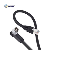 Câble de caméra industrielle RJ45 vers connecteur mâle M12 8 broches X-codé à angle droit pour systèmes de transmission de données haute vitesse