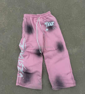 Manufacturer's Wholesale Custom Light-Weight Men's Summer Flared Pants Baggy Sweatpants with Jogger <b>Screen</b> Printing - Product Image 3