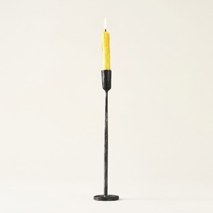Modern Minimalist Hand Iron Candle <b>Holder</b> Matte <b>Black</b> Taper <b>Candlestick</b> Stand for Wedding Decor & Home Table Centerpiece - Product Image 1