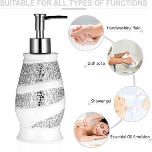 Set di Accessori da Bagno Moderno e Lussuoso in 4 Pezzi, Elegante Dispenser di Sapone Bianco, Porta Spazzolino, Porta Sapone - Product Image 3