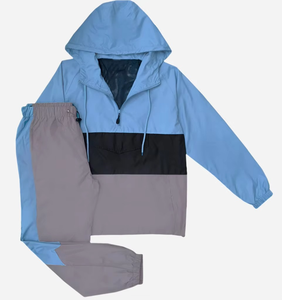 Hiking Windbreaker <b>Jacket</b> <b>Lightweight</b> Waterproof Hooded Outdoor Sports <b>Running</b> / Cycling Windbreaker Tracksuit 2 Piece Set - Product Image 2