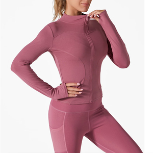 Ensemble de yoga sans couture trois pièces pour femmes, soutien-gorge de sport, vêtements de sport, leggings taille haute et haut à manches longues - Product Image 6