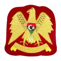 Écussons brodés 3D faits main en fil de soie, or et argent, pour uniformes de services spéciaux, badges tactiques personnalisés