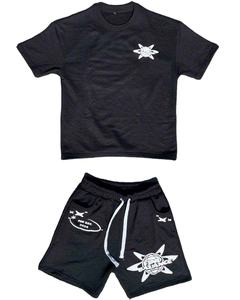 Custom Men T <b>Shirt</b> And Shorts Set Summer Two Piece Outfit Cotton Gym Wear Streetwear Oem Wholesale Factory Direct - Product Image 1