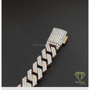 Designer Cuban Link <b>Bracelet</b> Featuring Fully Flooded Lab Grown Stones and Diamond Look Pave Craftsmanship - Product Image 6