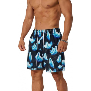 Shorts décontractés en maille surdimensionnés pour hommes, écologiques, style streetwear, pour le basketball, la gym, séchage rapide, été - Product Image 6