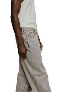 กางเกงยีนส์แบบมีกระเป๋า5กระเป๋าของผู้ชายผ้าฝ้าย100% ทรงหลวมใส่พอดีตัวดีไซน์ใหม่ - Product Image 3