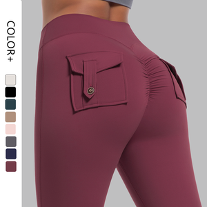 Women's High Quality Gym Fitness Sports Pants Breathable Quick Dry Yoga <b>Leggings</b> with Elastic Waist & Solid Print <b>Patterns</b> - Product Image 6