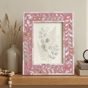 <b>Pink</b> mother of pearl <b>frames</b> for portrait family photo top selling capiz shell inlay picture <b>frame</b> - Product Image 3