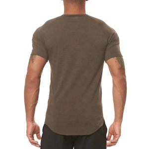 Unisex 100% algodón hombres gimnasio camisetas moda de talla grande músculo Slim Fit y camiseta de gran tamaño estilo liso ropa de moda para hombres - Product Image 6