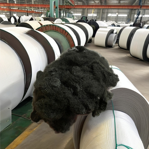 Fibre discontinue de polyester recyclé noir 6D51SD de haute qualité, grade A, en vente chaude, du fabricant vietnamien Vikohasan - Product Image 1