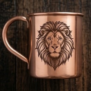 Taza Moscow Mule de Cobre Puro Grabada con Láser, de Lujo, Clásica, Lisa, de Metal, Resistente, con Forma Cilíndrica - Product Image 3