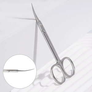 Ciseaux à cuticules courbés russes les plus vendus, ciseaux à ongles professionnels, lames en acier inoxydable, poignées en acier - Product Image 4