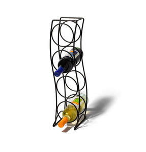 Porte-vin mural en métal rond pour 7 bouteilles, organisateur de rangement pour la maison, décoration - Product Image 6