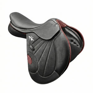 Silla de montar inglesa multiusos de cuero de vaca con estructura de madera para doma y salto, productos de carreras de caballos ingleses de la India - Product Image 1