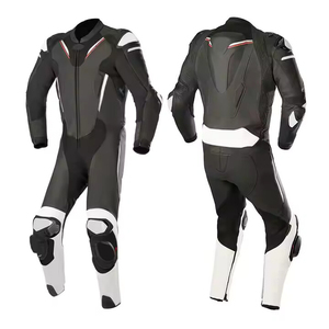 Combinaison en cuir pour course de moto, équipement de conduite durable, combinaison en cuir de moto professionnelle personnalisée, vêtements de protection pour motards - Product Image 5