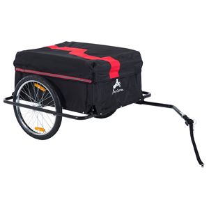"<b>Bike</b> Cargo <b>Trailer</b> with Removable Cover Versatile Red Wagon <b>for</b> Two Wheel <b>Bikes</b>" - Product Image 1