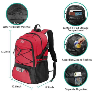 Mochila de Baloncesto de Nailon de Alta Calidad, Ligera, Transpirable y de Secado Rápido, Bolsa Deportiva Moderna para Entrenamiento en Gimnasio, Capacidad de 50-70L, OEM - Product Image 3