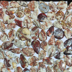 Lot de cabochons en agate Crazy Lace naturelle, lot de pierres précieuses en agate Crazy Lace, lot de pierres précieuses en agate en gros pour la fabrication de bijoux - Product Image 6
