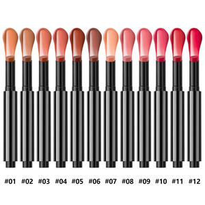 12-Color Organic Mineral Cream Pressed <b>Lipstick</b> Soft Smooth Mirror Hydration Pencil Moisturizing Long Lasting Fashion Lip Gloss - Product Image 1