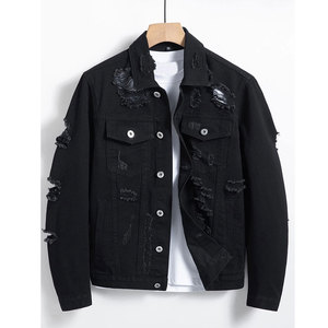 Nouvelle arrivée : veste en jean délavée, sur mesure, de qualité supérieure, pour l'hiver et les tenues de plein air. - Product Image 1