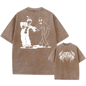 เสื้อยืดพิมพ์ลายกราฟิกตามสั่ง OEM ลายปลาญี่ปุ่น ทรงโอเวอร์ไซส์ ผ้าฝ้าย สตรีทแวร์ ทรงหลวม คุณภาพสูง จากผู้ผลิต - Product Image 1