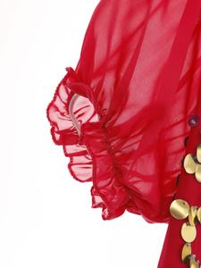 Haut court pour femmes avec dos lacé pour la danse du ventre, les spectacles sur scène, les fêtes à thème, les carnavals, la danse du ventre sans vêtements - Product Image 5