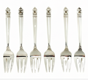Ensemble de 6 fourchettes élégantes en métal, finition miroir, compatibles lave-vaisselle, argenterie pour mariage et usage hôtelier - Product Image 1