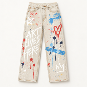Jeans en denim baggy personnalisés pour hommes, streetwear, qualité supérieure, pantalons imprimés, fournisseur en gros OEM ODM - Product Image 6