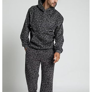 Streetwear <b>Leopard</b> Hoodie Men Women Cotton Fleece <b>Sweatshirt</b> Pullover Custom Logo Wholesale Supplier - Product Image 3