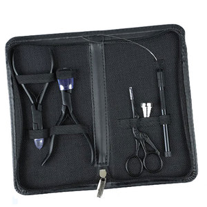 5-Piece Stainless Steel Micro <b>Bead</b> Hair Extension <b>Kit</b> with Professional Pliers, Complete Hair Extension Installation and Removal - Product Image 1