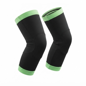 Manchons de cyclisme respirants 100 % polyester, noir avec bordure vert citron, protection anti-UV, unisexe, pour adultes, vêtements de sport – Grande Vente - Product Image 3