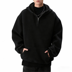 Sudadera con capucha con cremallera al por mayor, con logo personalizado, unisex, de alta calidad, de peso pesado, con cremallera completa y corte cropped, nueva. - Product Image 6