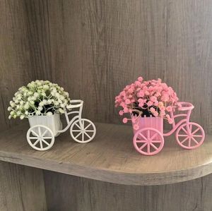Maceta metálica con forma de bicicleta, soporte para plantas de interior y exterior, decoración para balcón y jardín, maceta multicolor con forma de bicicleta - Product Image 2