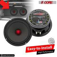 Altavoces de Audio para Automóvil de Rango Medio de Repuesto de 6.5 Pulgadas, 1600 W Máx., 4 Ohmios, Super Tweeter de 2.8 Pulgadas, 2 Piezas, Modelo D0100H7IJ86